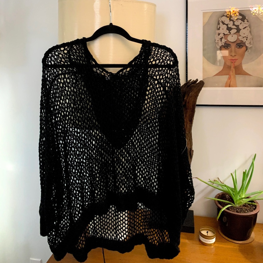 Comfy & Cute LINK Black Mesh Hoodie